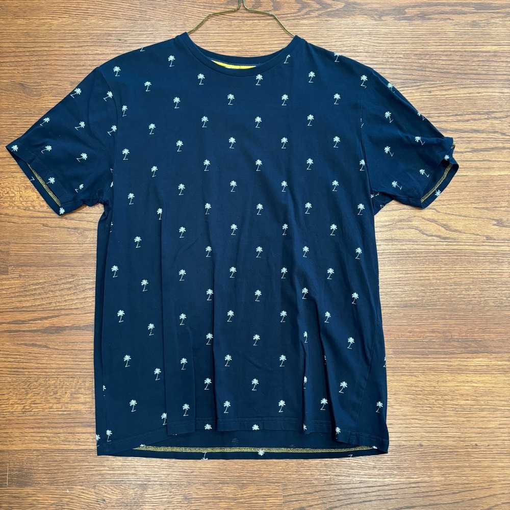 Denim & Flower Slim Fit Palm Trees Large Men’s Dressy T Shirt